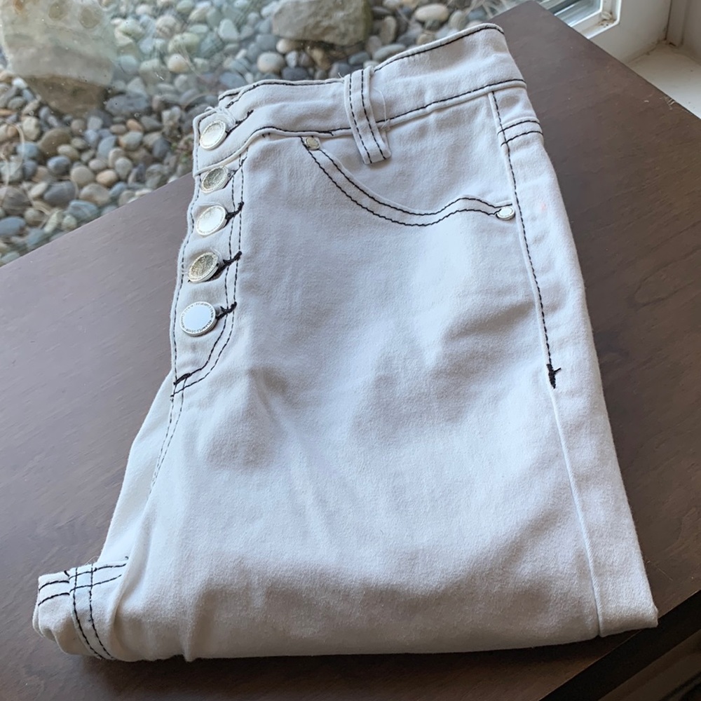 Revamped button fly jeans - size 1